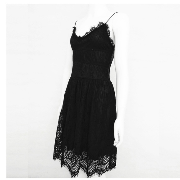 New Black Summer Lace Up Dress - Picture 4 of 7